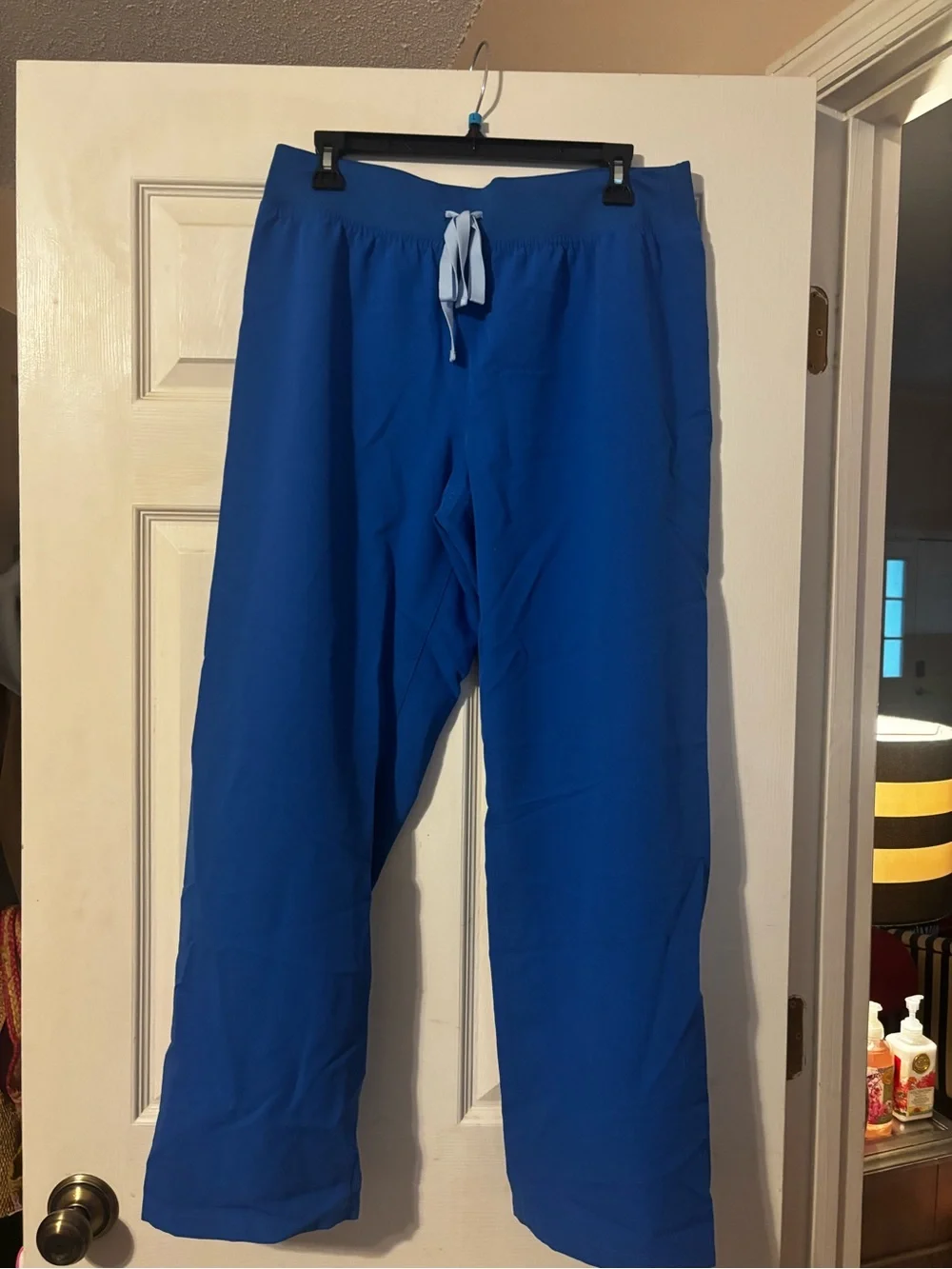 Figs Womens Royal Blue Drawstring Joggers Large Petite